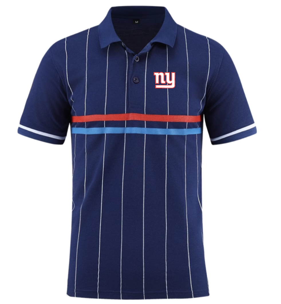 New York Giants blue Men 2025 NFL polo T shirt